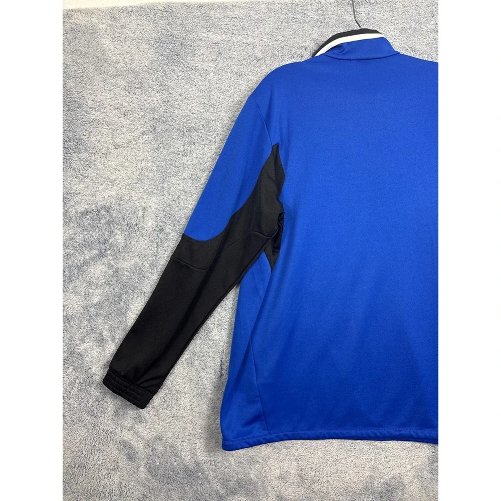 Adidas Mens XL Blue ClimaCool Frederick Soccer Quarter Zip Training Top Pullover